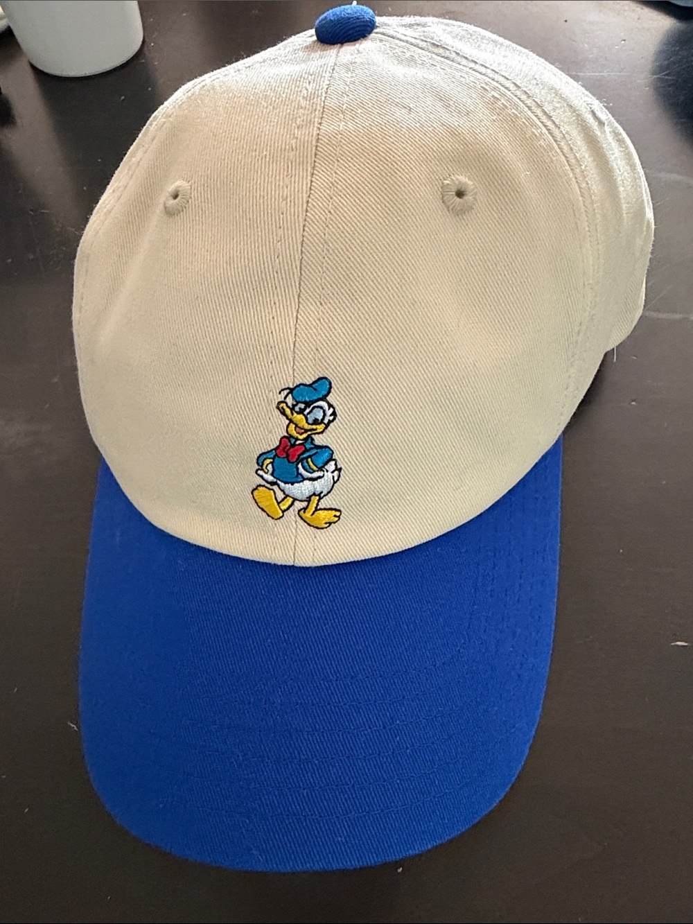 Kids Two-Tone Blue and Cream Donald Duck Baseball Cap